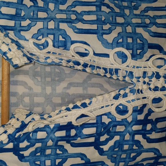 Mud Pie Women's Size L 12-14 Sleeveless Geometric Print One Piece Dress - Picture 3 of 16